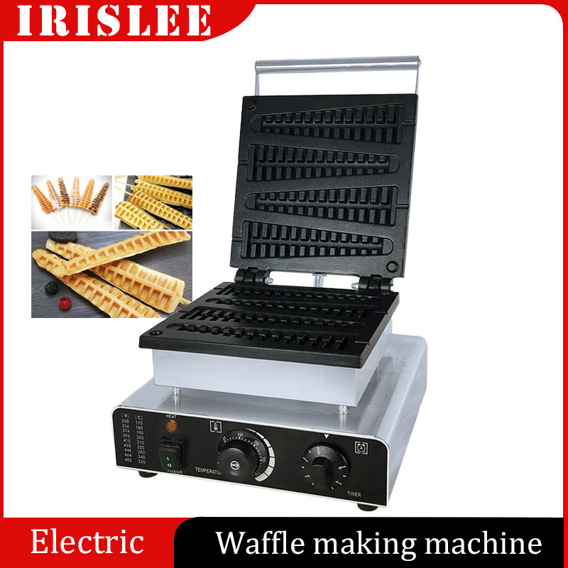 Mini Waffle Maker Machine - 業務用パインツリーワッフルメーカーマシン 4個取り魚骨型ミニワッフルメーカー 簡単操作
