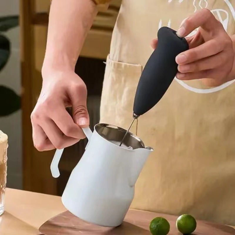 Electric Milk Frother Handheld - MINIミルクフォーマー USB充電式 3段階速度調整 フォームメーカー コーヒー泡立て器 電動ハンドルブレンダー